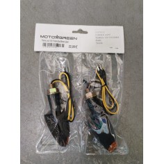 Piscas LED 12V Preto 65x26mm (par)