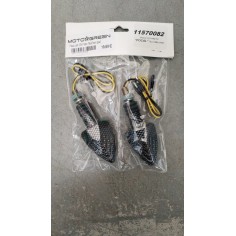 Piscas LED 12V PReto 78x37mm (par)