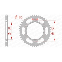 Cremalheira em aço Standard 71304 - 520 com 45 dentes CFMOTO 800MT