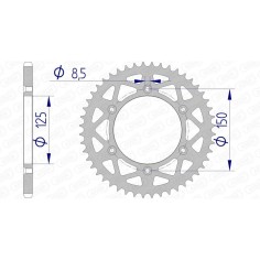 Cremalheira Alumínio 72304 - 520 com 47 dentes CFMOTO 450MT