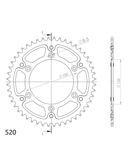 Cremalheira Supersprox  RST-990:48-SLV