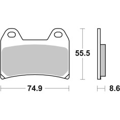 Pastilhas de Travão sinterizadas Brembo 07BB19SA