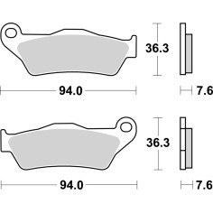 Pastilhas de Travão sinterizadas Brembo 07BB04SP