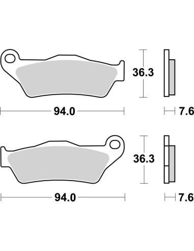 Pastilhas de Travão sinterizadas Brembo 07BB04SP