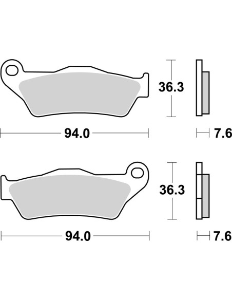 Pastilhas de Travão sinterizadas Brembo 07BB04SP